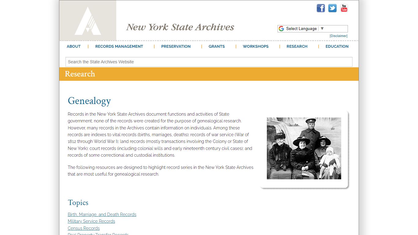 Genealogy | New York State Archives